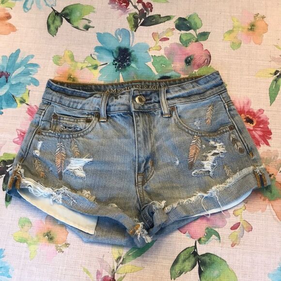 🔹American Eagle🦅Festival Shorts Junior’s Size 0 - Picture 1 of 12